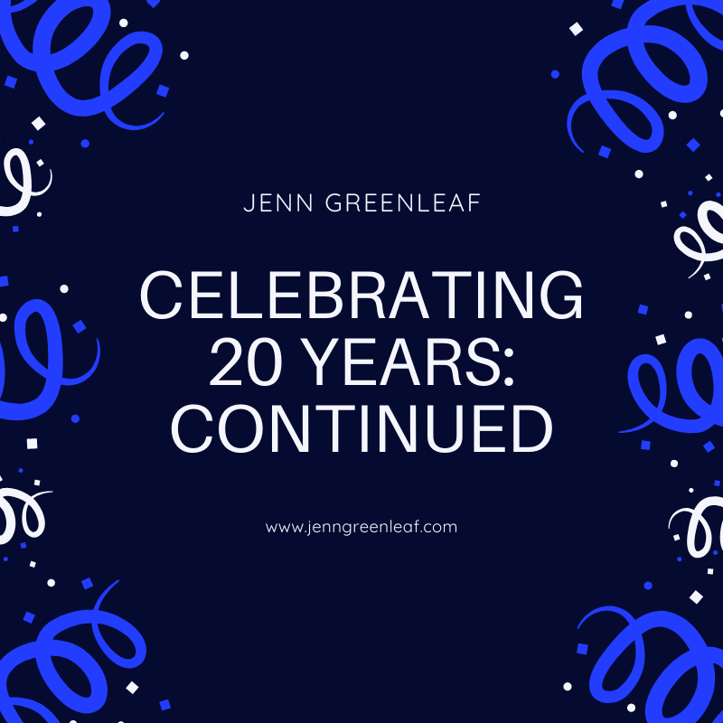 Celebrating 20 Years: Continued